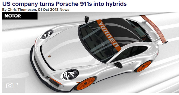US company turns Porsche 911s into hybrids